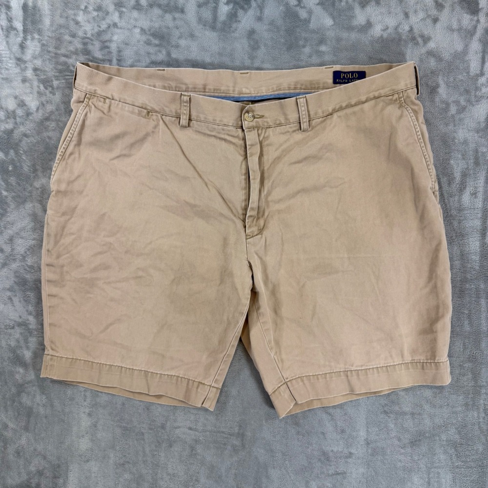 Polo Ralph Lauren Classic Fit Chino Shorts Mens Size 42 Tan Khaki 9" Inseam